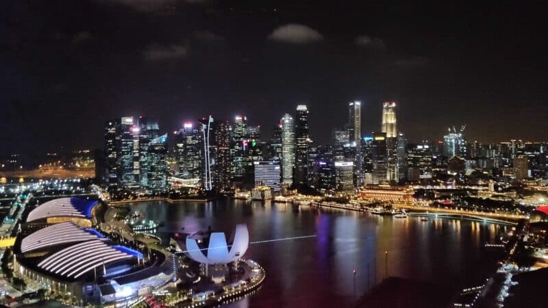 シンガポール中心地夜景